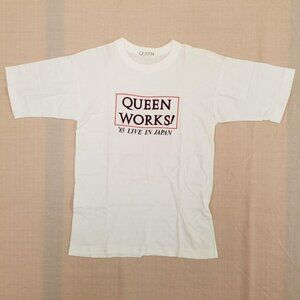 Vintage Rare 1980s Queen Band The Works 1985 Live In Japan Tour T-shirt